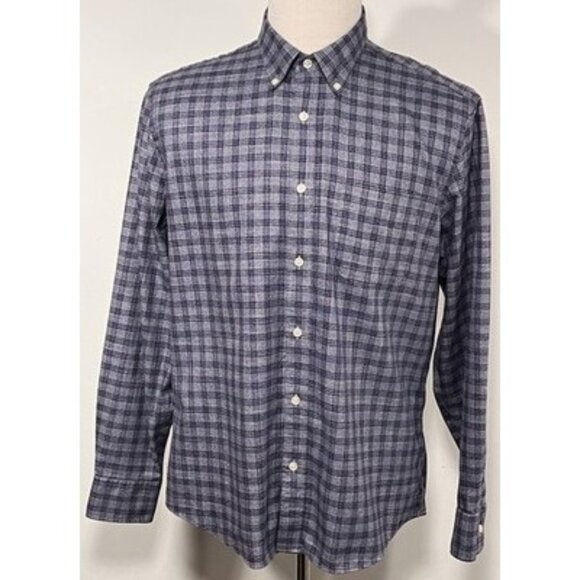 Charles Tyrwhitt Other - Men’s Large Charles Tyrwhitt Non Iron Slim Fit Oxford Plaid Gray Blue